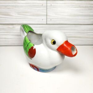 Vintage Creamer Duck Japan  Porcelain Lusterware Hand Painted